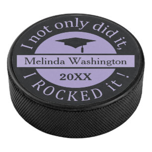 Van het de douanenaam & jaar van afstuderen hockey puck