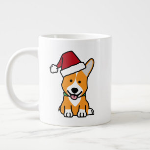 Van het de hondpuppy van Corgi pet van de Kerstman Extra Grote Beker