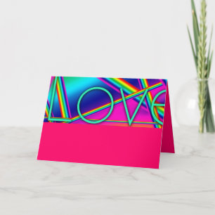 Van het de regenboogPop-art van de LIEFDE het Feestdagen Kaart
