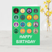 Van het de vredesteken van Hippy de jaren Kaart (Gele Bloem)