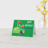 Van het emojigolf van de kleinzoon de groene kaart (Gele Bloem)