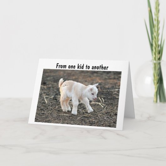 VAN HET ENE KIND NAAR HET ANDERE VROLIJKE VERJAARD KAART (Voorkant)