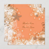 Van het het huwelijksthema ~ van het strand kaart (Voorkant / Achterkant)