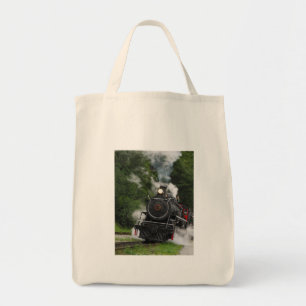 van het het spoorstation van de treinstoom het tote bag