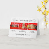 van het huisdier op Moederdag Fun Kitten en Puppy Kaart (Gele Bloem)