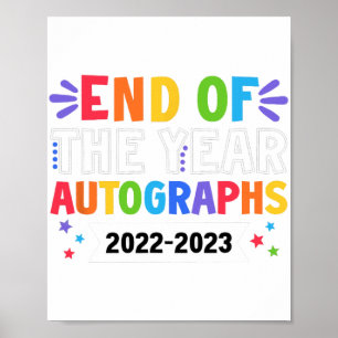 van het jaar handtekeningen 2023 leraar laatste da poster
