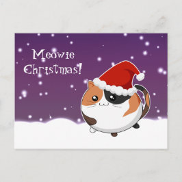 Van het Kerstmiscalico van Kawaii het katkat Feestdagenkaart