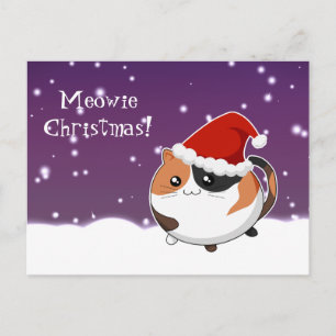 Van het Kerstmiscalico van Kawaii het katkat Feestdagenkaart