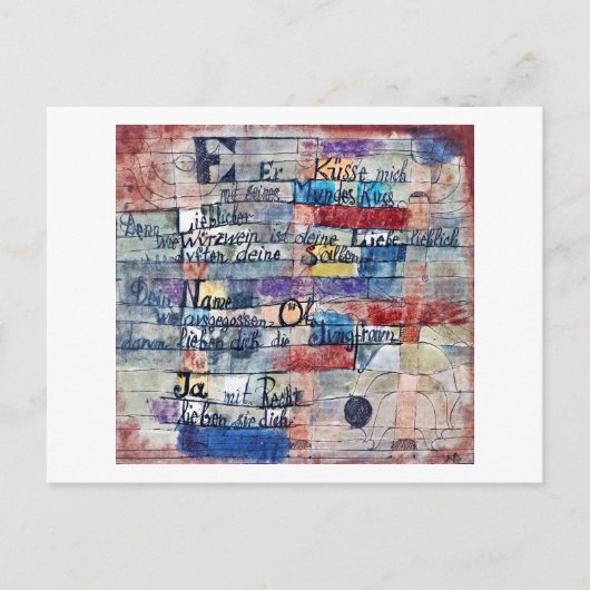 Van het liedje van de liedjes, Klee Briefkaart (Voorkant)