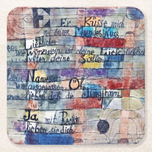 Van het liedje van de liedjes, Klee Vierkante Kartonnen Onderzetter