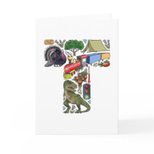 Van het monogram "T" de notakaart