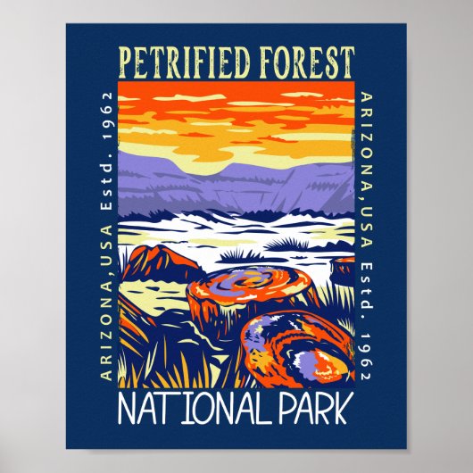 van het Petrified Forest National Park Poster (Voorkant)