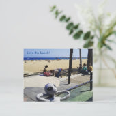 Van het strand houden briefkaart (Staand voorkant)