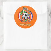 van het Voetbal Oranje Ronde Sticker (Tas)
