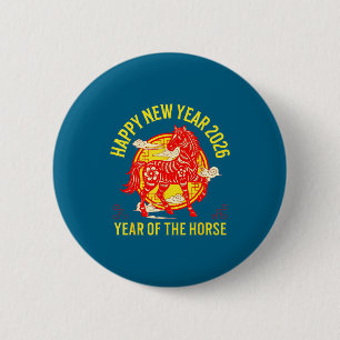Van het Vuur Paard Chinese Maankalender Ronde Button 5,7 Cm