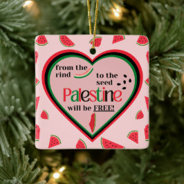 Van het Zaad tot het Zaad zal Palestina vrij zijn! Keramisch Ornament