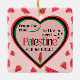 Van het Zaad tot het Zaad zal Palestina vrij zijn! Keramisch Ornament