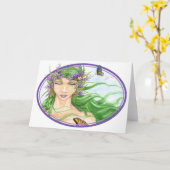 Van het zefier (het Ovale) Lege Wenskaart Kaart (Gele Bloem)