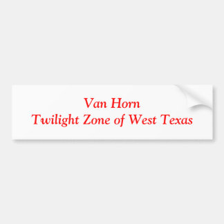 Van Horn Bumpersticker