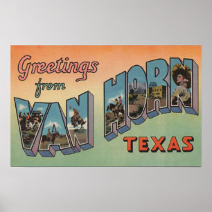 Van Horn, Texas - Grote letterscènes Poster