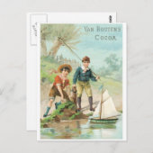 Van Houtens Cocoa Briefkaart (Voorkant / Achterkant)