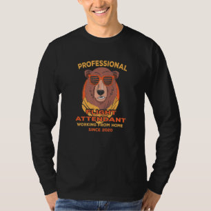 Van huis uit werkende stewardess vader t-shirt