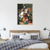 Van Huysum's Bouquet of Flowers canvas print (Insitu (Slaapkamer))