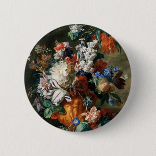 Van Huysum's Bouquet of Flowers Ronde Button 5,7 Cm