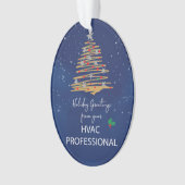 Van HVAC Professionele Kerstboom Douanenaam Ornament (voorkant)
