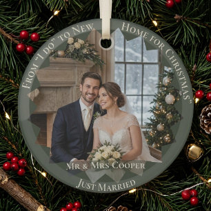 Van I do tot Nieuw Thuis voor Kerst Mis & Mevrouw Glas Ornament