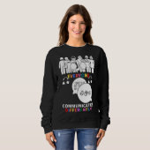 Van in april Draag we rood in plaats van autisme. Trui (Voorkant volledig)