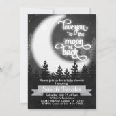 Van je houden bij de Moon en Back Uitnodiging (Voorkant)