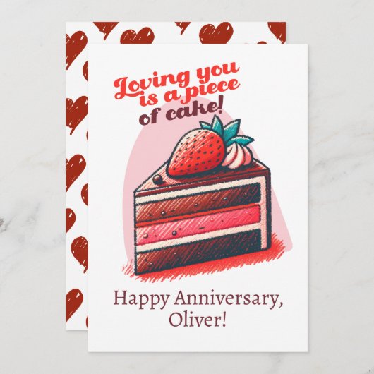 Van je houden is een eitje Jubileum Feestdagenkaart (Voorkant / Achterkant)