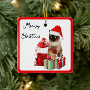 Van je kat Siamese Meowy Kerst Ornament