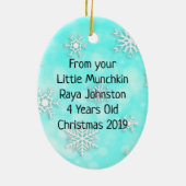 Van je mama, kerstcadeau voor mam Kerstmis Keramisch Ornament (Achterkant)