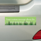 Van je moeder aarde houden: groene bladeren en wat bumpersticker (Op auto)