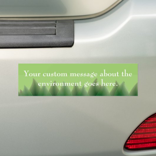 Van je moeder aarde houden: groene bladeren en wat bumpersticker (Op auto)