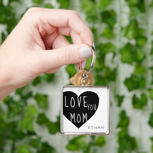 Van je moeder ⎢ Monogram Button Sleutelhanger (Hand)