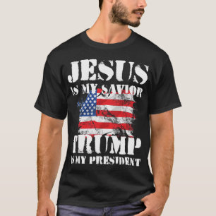 Van Jezus is mijn Redder Trump is mijn President T-shirt
