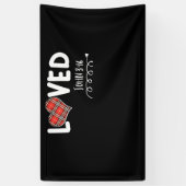 Van John 3:16 Red Pset Heart Christelijk Spandoek (Verticaal)