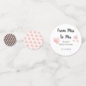 Van juffrouw naar mevrouw Black and White Bridal S Confetti (Achterkanten)