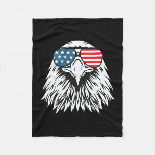 van juli Amerikaanse kale adelaar vlag - Onafhanke Fleece Deken