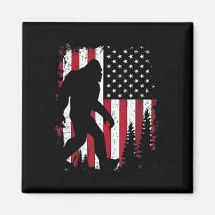 Van juli Bigfoot Sasquatch Amerikaanse vlag Patrio Magneet