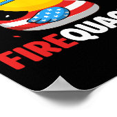 van juli eend firequacker patriottisch vierde van poster (Hoek)