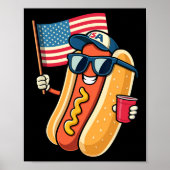 van juli hotdog grappig vierde juli patriottische poster (Voorkant)