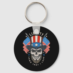 van juli Patriottisch Shirt Amerikaanse vlag Ameri Sleutelhanger