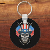 van juli Patriottisch Shirt Amerikaanse vlag Ameri Sleutelhanger (Voorkant)