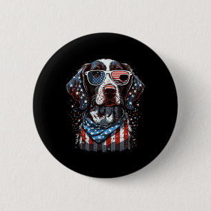 van juli patriottische duitse kortharige pointer h ronde button 5,7 cm