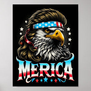 van juli patriottische grappige arend juli 4 USA A Poster