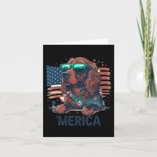 van juli patriottische Ierse setter hond Amerika Kaart